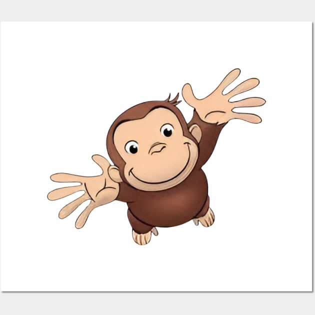Curious George wants to be picked up Wall Art by NobleNotion